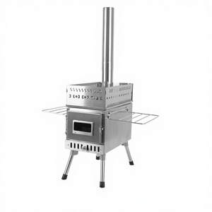 Poêle à Bois Pliable, Rechaud a Bois, Portable Petit Réchaud de Camping en Acier Inoxydable pour