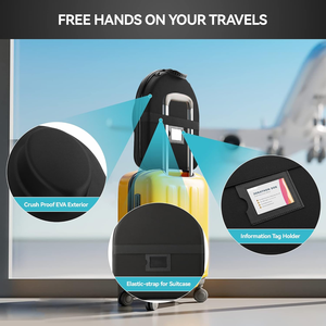 Boîte de rangement pour chapeau de <span class=keywords><strong>voyage</strong></span>, étui rigide pour chapeaux Fedora pour hommes, boîte anti-écrasement pour le rangement des chapeaux Fedora - Product Image 4