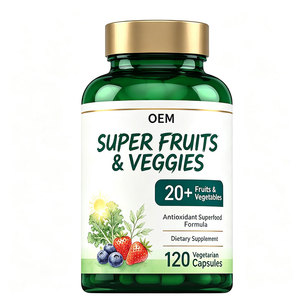 Cápsulas Multivitamínicas Superfood, Frutas y Verduras, Suplemento de Alimentos Integrales, Minerales, Energía, Omega 3 para Adultos, Marca Privada OEM - Product Image 1
