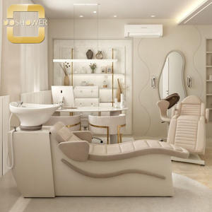 Bellezza soggiorno massaggio Shampoo tavolo per testa curva Spa Shampoo letto con lavandino in ceramica bianca sedia Shampoo - Product Image 3