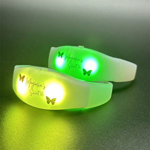 Quinceanera Party Favors Xv Party Favors Musique Clignotant Led Bracelets - Product Image 4
