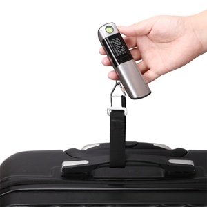 50kg tragbare elektronische Handgepäck waage aus Edelstahl Digitale Waage mit 1m Maßband für unterwegs - Product Image 1