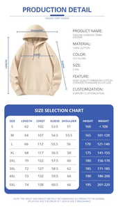 2024 felpa con cappuccio Oversize con laccio a doppio strato con orlo retratto da uomo - Product Image 3