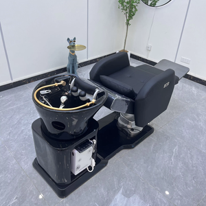 Cama de masaje eléctrica de lujo con lavabo para champú, silla reclinable ajustable para lavado de cabello, para peluquería, spa, barbería - Product Image 5