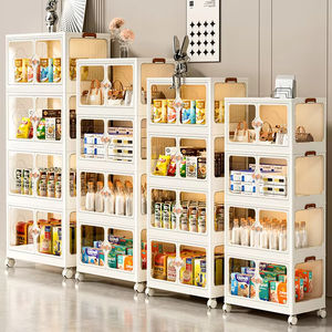 Venta al por mayor de Puertas Abiertas apilables cajas de almacenamiento plegables duraderas contenedores de 2 capas caja de plástico plegable con ruedas - Product Image 5