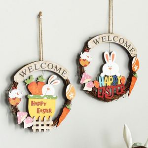 <span class=keywords><strong>Pâques</strong></span> <span class=keywords><strong>2023</strong></span> Décoration Joyeuses <span class=keywords><strong>Pâques</strong></span> Pendentif Mur Porte En Bois Signe De Bienvenue <span class=keywords><strong>Pâques</strong></span> Intérieur Décorations Extérieures - Product Image 1