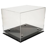 Boîte de présentation en acrylique transparente de qualité supérieure pour casquette de baseball, boîte de présentation en acrylique pour casquette autographiée