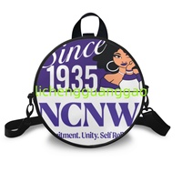 Sac rond en PU pour femme de la sororité Jack and Jill, sac réutilisable en tissu de haute qualité, sac de week-end