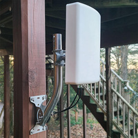 Antenne murale JH-Mech Support universel de verrouillage à pivot réglable pour l'extérieur Antenne en acier inoxydable solide noire Poteau TV