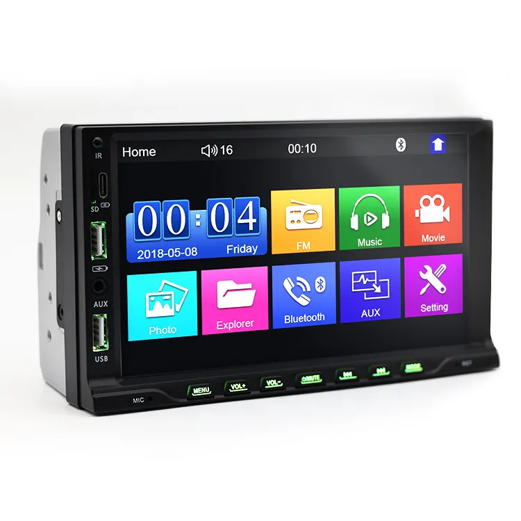 Trend type-c 2din 7" hd car stereo radio mp5 player car radio hands free cd player car radio player