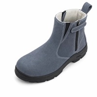 Bottes de sécurité AIMVVSEC à embout d'acier avec fermeture éclair latérale, isolation électrique 6KV, semelle antidérapante en caoutchouc PU, daim, pour l'hiver en usine