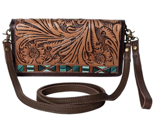 Cartera de Cuero Marrón de Alta Calidad, Estilo Occidental, Hecha a Mano, Cartera de Verano, Venta al Por Mayor Directa de Fábrica - Product Image 4