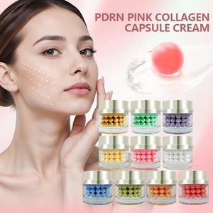 Crème raffermissante pour le <span class=keywords><strong>visage</strong></span> en capsules, perles de collagène rose pour le lifting du cou et du <span class=keywords><strong>visage</strong></span>, crème anti-rides, produits de beauté coréens OEM - Product Image 2