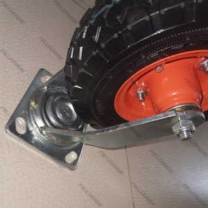 <span class=keywords><strong>6</strong></span>-Zoll-Blockmuster <span class=keywords><strong>6</strong></span> X2 Air Rubber Swivel und Riged Caster Wheels mit Bremse für Möbel Workbench Hand Cart - Product Image 6