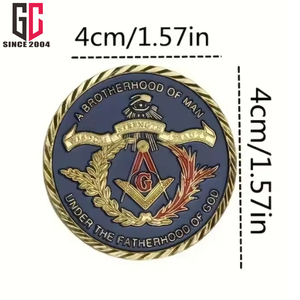 15 anni di fabbrica Custom sfida monete massoniche Freemason collezione di fratellanza da collezione - Product Image 3