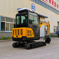 Mini-excavatrice économique de 3500 kg avec machine à décompactage du sol, râteau et marteau, en stock, certifiée CE, Euro 5
