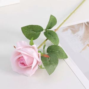 LUYI-Rosa Artificial de Franela Individual, Proveedor de Flores Artificiales, Rosa para Decoración de Mesa de Boda - Product Image 3
