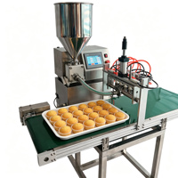 Machine de remplissage semi-automatique pour gâteaux, confitures, biscuits, gâteaux étoilés, cupcakes, madeleines, biscuits au chocolat, mousses, parfaits et choux feuilletés