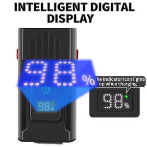 ไฟจักรยาน 1500mAh แบบชาร์จไฟได้ ไฟหน้า LED พร้อมหน้าจอดิจิตอล กันน้ำ IpX4 สำหรับจักรยาน - Product Image 3