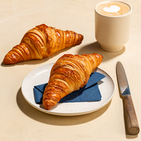 Croissant surgelé français, petit croissant cru, pâtisserie semi-finie surgelée, boulangerie