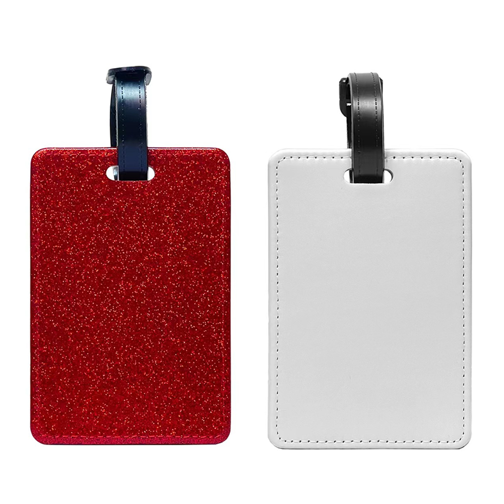 Paillettes rouges et rectangle blanc