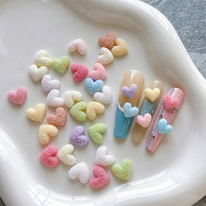 Adornos <span class=keywords><strong>de</strong></span> Resina Planos con Forma <span class=keywords><strong>de</strong></span> Corazón Coloridos en 3D, Color Macaron, para Decoración <span class=keywords><strong>de</strong></span> <span class=keywords><strong>Uñas</strong></span> DIY - Product Image 2
