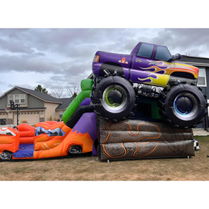 Castillo Inflable Comercial Huatong con Tobogán Acuático, Temática de Camiones, Castillo Inflable Combinado para Niños - Product Image 1