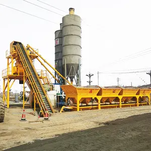 Transportador de cinta de maquinaria de ingeniería tipo HZS60 pequeña planta de hormigón premezclado 60m3/H planta de dosificación de hormigón de mezcla húmeda