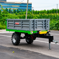 Mini-tracteur de haute qualité Zeyi, directement de l'usine, avec composants centraux à engrenages, et remorque basculante durable pour le transport agricole