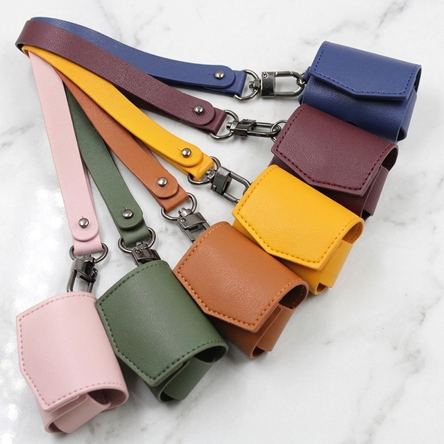 Wholesale PU Leather Wireless Earbuds Case Portable Bluetooth Headset Pouch Perfect Earbud Storage Bag for Promotional Daily