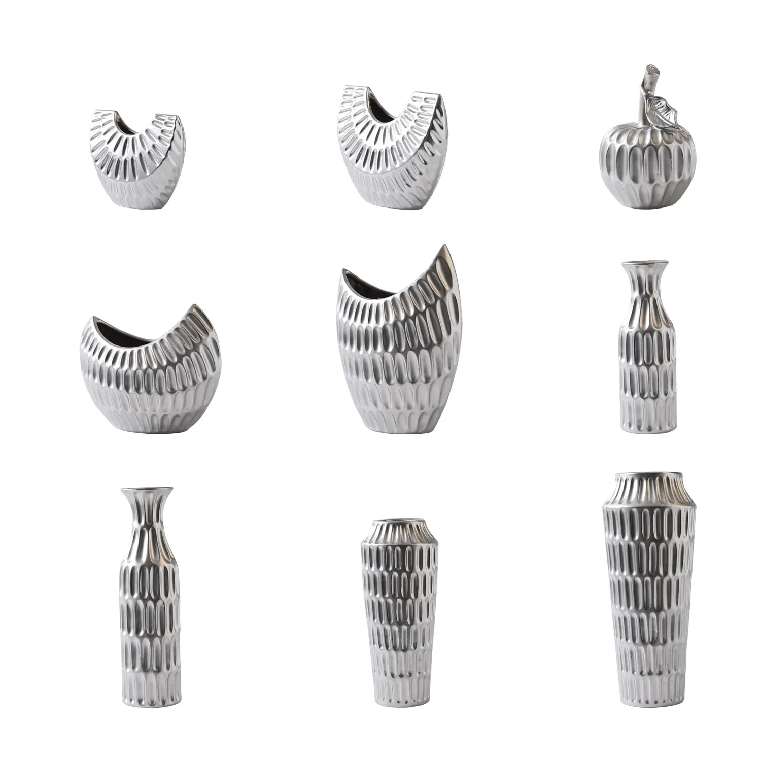 Moderne benutzer definierte Logo matte einzigartige Form Hochzeit Herzstück dekorative Keramik Porzellan Dekoration Vase