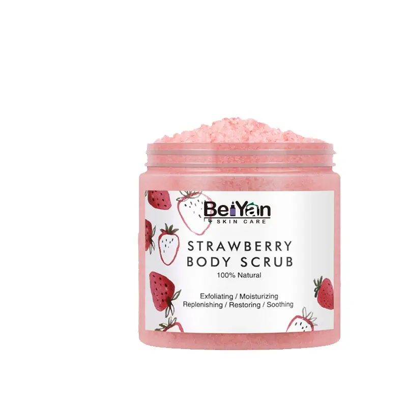 Exfoliation Scrub Cream Sweet Strawberry Body Scrub With Rich Vitamin C Whitening Anti Aging Bath Scrub Skin Care Product