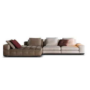 Ý phong cách đơn giản lưới vải nghệ thuật sofa hiện đại đơn giản biệt thự gia đình lớn phòng khách sofa mô-đun kết hợp sofa