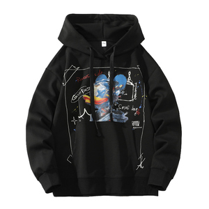 Nouvelle tendance mode printemps 2025 : Sweat-shirt à capuche ample à manches longues pour homme, idéal pour les adolescents, confortable et respirant au quotidien. - Product Image 4