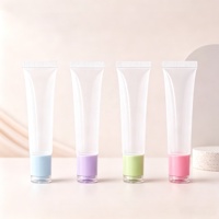 Tubes souples en plastique vides pour gloss à lèvres, 10 ml et 15 ml, avec logo personnalisé, pour crème et lotion, avec bouchon à vis, pour emballage cosmétique