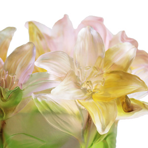 Wholesale Luxury Handmade Crystal Glass <b>Lily</b> <b>Vase</b> Home Decor OEM Custom Color FengMing Brand Model M Wholesale - Product Image 4