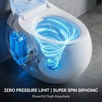 WC intelligent K17 110/220V, toilette électronique intelligente à ouverture automatique du couvercle, lavage à l'eau chaude, forme d'œuf, toilette japonaise intelligente