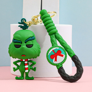 Christmas <b>Grinch</b> Keychain/Charm Green Monster Party Decoration - Product Image 3