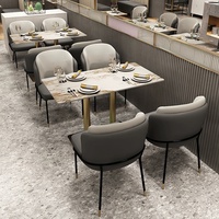 Ensemble de mobilier de restaurant de luxe Contract Light, canapé banquette mural, table à manger, pour hôtel commercial, bar musical, projet 2 places