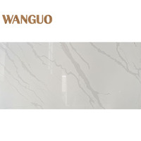 Pierre artificielle OEM, quartz blanc Calacatta, grande dalle, comptoirs de cuisine modernes pour hôtel, avec design de modèle 3D