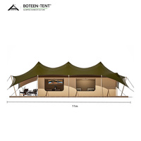 Tente de camping BOTEEN, cadre en aluminium antirouille, toile résistante aux intempéries, quatre saisons, double couche, écologique, pour le yoga et le bien-être