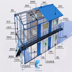 Estructura de acero personalizable casa prefabricada contenedor almacenes Oficina desmontable edificio modular plegado supermercado - Product Image 6