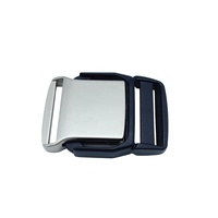 Boucle à dégagement latéral personnalisée en alliage de zinc 25 mm, plaque métallique, boucle de sangle en plastique pour sacs, colliers et laisses pour chiens