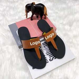 Sandalias Planas de Diseñador para Mujer, Nuevas y en Oferta 2026, Chanclas de Piel Sintética con Punta Abierta, Venta al Por Mayor - Product Image 4