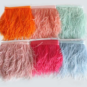 <span class=keywords><strong>Prix</strong></span> d'usine 10-15cm de long plumes d'<span class=keywords><strong>autruche</strong></span> blanchies lacets en vrac garnitures et garnitures franges - Product Image 4