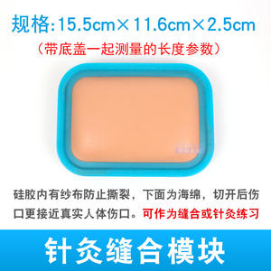 Modèle d'entraînement à l'acupuncture 16x11.5x2.5cm, peau simulée réutilisable pour la pratique - Product Image 3