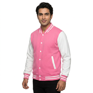 Veste universitaire avec patchs de logo personnalisés, veste de baseball en polaire, veste universitaire - Product Image 1