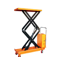 Chariot élévateur à ciseaux électrique manuel en acier, plateforme de levage hydraulique autopropulsée, hauteur 1,5 m pour atelier et marchandises