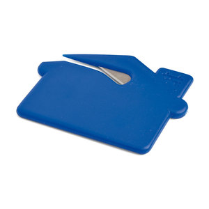 Apricartole blu in plastica con lama in metallo per aprire buste - Product Image 1