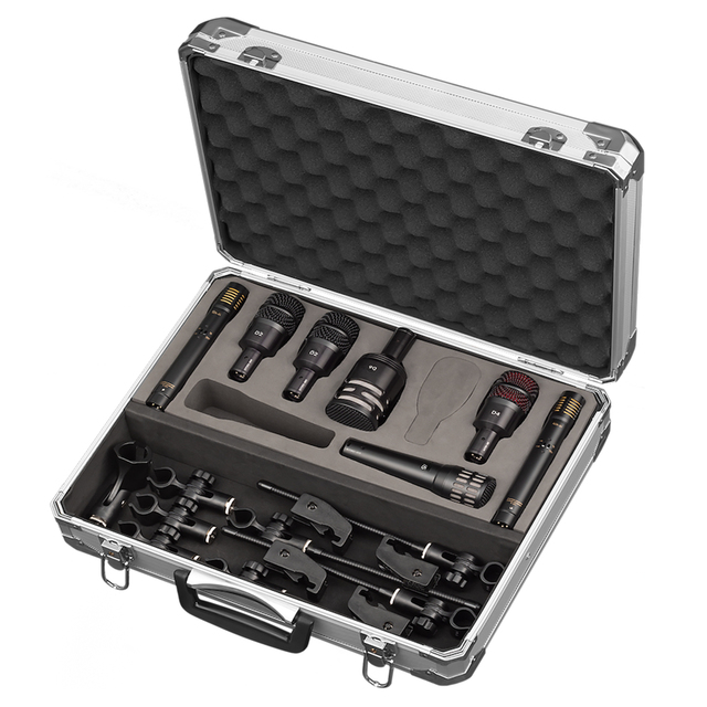 Audix Dp7 Metal Karaoke Microphone Set 7-Piece Portable Durable Drum Mic Kit